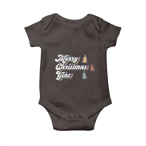 Funny Merry Christmas Yinz Pittsburgh Baby Onesie TS09 Dark Chocolate Print Your Wear