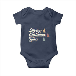 Funny Merry Christmas Yinz Pittsburgh Baby Onesie TS09 Navy Print Your Wear