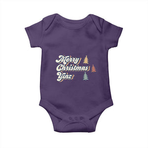 Funny Merry Christmas Yinz Pittsburgh Baby Onesie TS09 Purple Print Your Wear