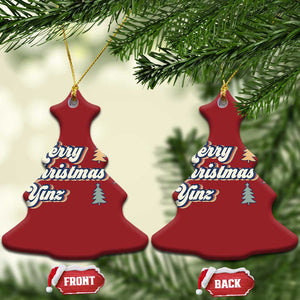 Funny Merry Christmas Yinz Pittsburgh Christmas Ornament TS09 Christmas Tree Red Print Your Wear