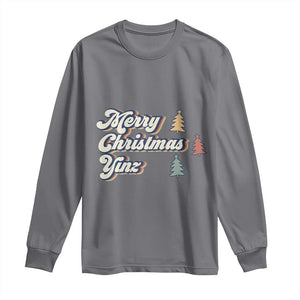 Funny Merry Christmas Yinz Pittsburgh Long Sleeve Shirt TS09 Charcoal Print Your Wear