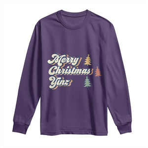 Funny Merry Christmas Yinz Pittsburgh Long Sleeve Shirt TS09 Purple Print Your Wear