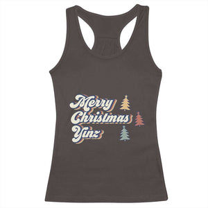 Funny Merry Christmas Yinz Pittsburgh Racerback Tank Top TS09 Dark Chocolate Print Your Wear