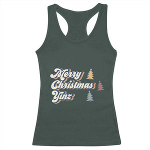 Funny Merry Christmas Yinz Pittsburgh Racerback Tank Top TS09 Dark Forest Green Print Your Wear