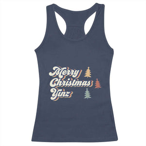 Funny Merry Christmas Yinz Pittsburgh Racerback Tank Top TS09 Navy Print Your Wear