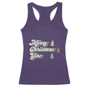 Funny Merry Christmas Yinz Pittsburgh Racerback Tank Top TS09 Purple Print Your Wear