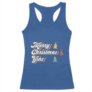 Funny Merry Christmas Yinz Pittsburgh Racerback Tank Top TS09 Royal Blue Print Your Wear