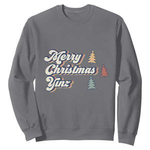 Funny Merry Christmas Yinz Pittsburgh Sweatshirt TS09 Charcoal Print Your Wear