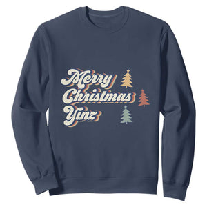 Funny Merry Christmas Yinz Pittsburgh Sweatshirt TS09 Navy Print Your Wear