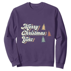 Funny Merry Christmas Yinz Pittsburgh Sweatshirt TS09 Purple Print Your Wear