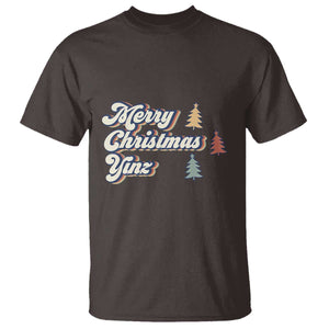 Funny Merry Christmas Yinz Pittsburgh T Shirt TS09 Dark Chocolate Print Your Wear