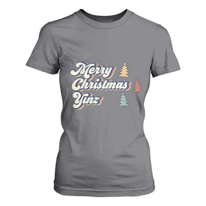 Funny Merry Christmas Yinz Pittsburgh T Shirt For Women TS09 Charcoal Print Your Wear