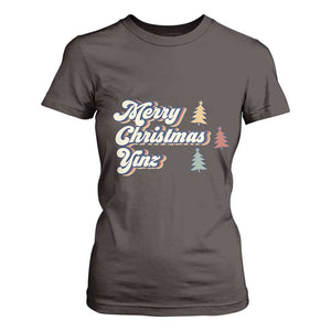 Funny Merry Christmas Yinz Pittsburgh T Shirt For Women TS09 Dark Chocolate Print Your Wear