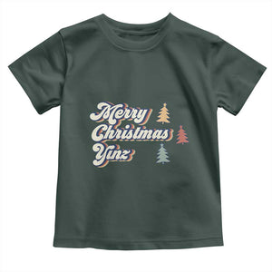 Funny Merry Christmas Yinz Pittsburgh Toddler T Shirt TS09 Dark Forest Green Print Your Wear