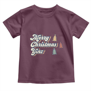 Funny Merry Christmas Yinz Pittsburgh Toddler T Shirt TS09 Maroon Print Your Wear