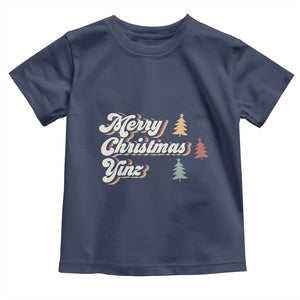 Funny Merry Christmas Yinz Pittsburgh Toddler T Shirt TS09 Navy Print Your Wear