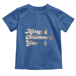 Funny Merry Christmas Yinz Pittsburgh Toddler T Shirt TS09 Royal Blue Print Your Wear