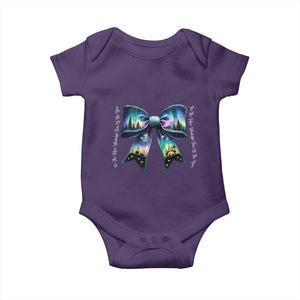 Christmas Alaska Aurora Baby Onesie Christian Most Wonderful Time Of The Year Coquette Bow TS09 Purple Print Your Wear