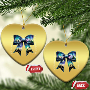 Christmas Alaska Aurora Christmas Ornament Christian Most Wonderful Time Of The Year Coquette Bow TS09 Heart Gold Print Your Wear