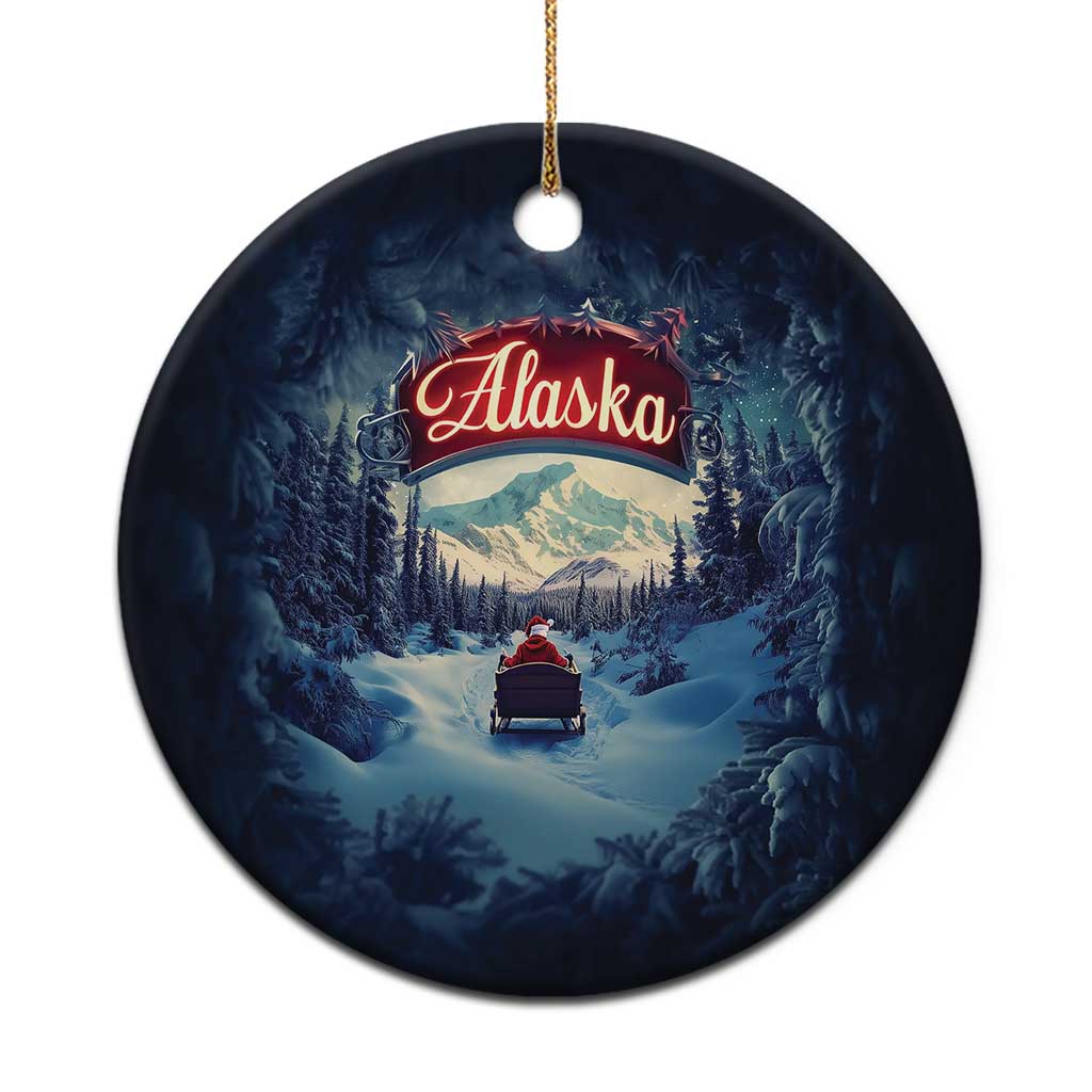 Xmas In Alaska Christmas Ornament Santa Winter Snow Season TS09 Print Your Wear