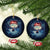 Xmas In Alaska Christmas Ornament Santa Winter Snow Season TS09 Circle Navy Print Your Wear