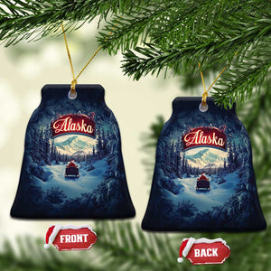 Xmas In Alaska Christmas Ornament Santa Winter Snow Season TS09 Bell Flake Navy Print Your Wear