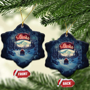 Xmas In Alaska Christmas Ornament Santa Winter Snow Season TS09 Snow Flake Navy Print Your Wear