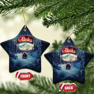 Xmas In Alaska Christmas Ornament Santa Winter Snow Season TS09 Star Navy Print Your Wear