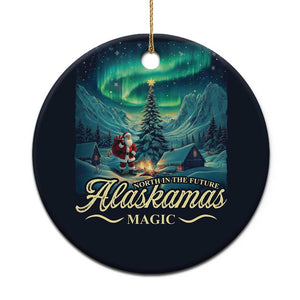 Xmas In Alaska Christmas Ornament Alaskamas Magic Aurora Santa TS09 Print Your Wear