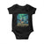 Xmas In Alaska Baby Onesie Alaskamas Magic Aurora Santa TS09 Black Print Your Wear