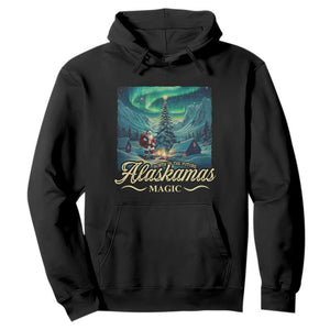 Xmas In Alaska Hoodie Alaskamas Magic Aurora Santa TS09 Black Print Your Wear