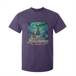 Xmas In Alaska T Shirt For Kid Alaskamas Magic Aurora Santa TS09 Purple Print Your Wear