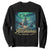 Xmas In Alaska Sweatshirt Alaskamas Magic Aurora Santa TS09 Black Print Your Wear