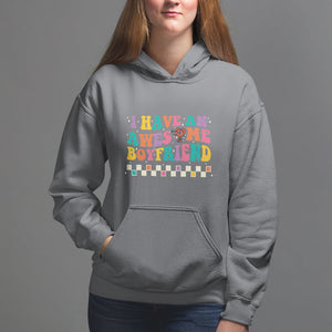 Valentine's Day Hoodie I Have An Awesome Boyfriend Ugly Heart Retro Groovy TS09 Charcoal Printyourwear