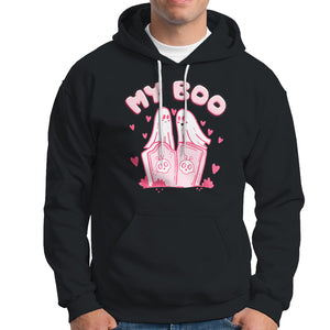 Valentine's Day Hoodie My Boo Cute Lover Couple Ghost TS09 Black Printyourwear