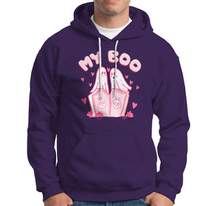 Valentine's Day Hoodie My Boo Cute Lover Couple Ghost TS09 Purple Printyourwear