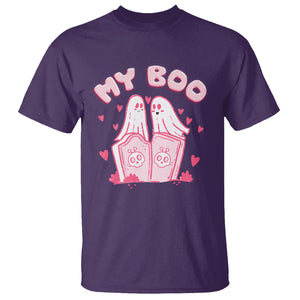 Valentine's Day T Shirt My Boo Cute Lover Couple Ghost TS09 Purple Printyourwear