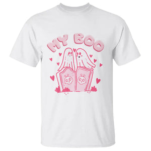 Valentine's Day T Shirt My Boo Cute Lover Couple Ghost TS09 White Printyourwear