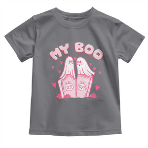 Valentine's Day Toddler T Shirt My Boo Cute Lover Couple Ghost TS09 Charcoal Print Your Wear