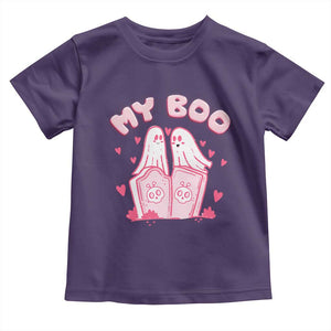 Valentine's Day Toddler T Shirt My Boo Cute Lover Couple Ghost TS09 Purple Print Your Wear