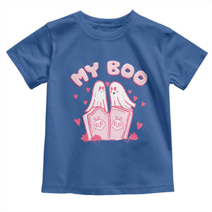 Valentine's Day Toddler T Shirt My Boo Cute Lover Couple Ghost TS09 Royal Blue Print Your Wear