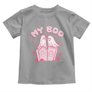 Valentine's Day Toddler T Shirt My Boo Cute Lover Couple Ghost TS09 Sport Gray Print Your Wear