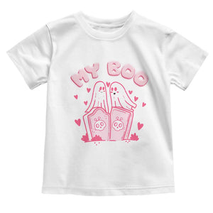 Valentine's Day Toddler T Shirt My Boo Cute Lover Couple Ghost TS09 White Print Your Wear