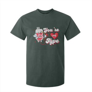 Valentine's Day T Shirt For Kid You're My Type Medical Pun Blood Nurse TS09 Dark Forest Green Print Your Wear