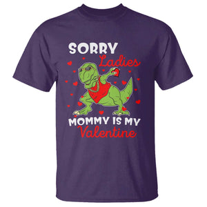 Sorry Ladies Mommy Is My Valentine T Shirt Funny Dabbing Dinosaur Stealing Heart TS09 Purple Print Your Wear