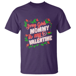 Valentine's Day T Shirt Sorry Girls Mom Is My Valentine Funny TS09 Purple Printyourwear