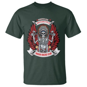 Motorcycle Rider T Shirt American Indian Biker Club TS09 Dark Forest Green Printyourwear