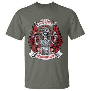 Motorcycle Rider T Shirt American Indian Biker Club TS09 Military Green Printyourwear