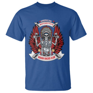 Motorcycle Rider T Shirt American Indian Biker Club TS09 Royal Blue Printyourwear