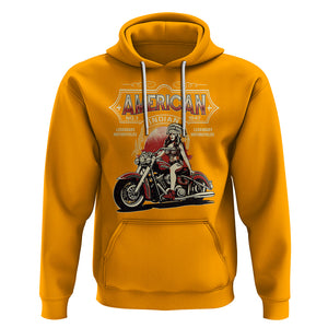 Motorcycle Rider Hoodie Navite American Indian Legendary Retro Biker TS09 Gold Printyourwear